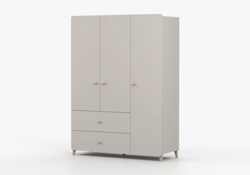 Aménager la Chambre Enfant avec l'Armoire 3 Portes MARIO 3D Cachemire