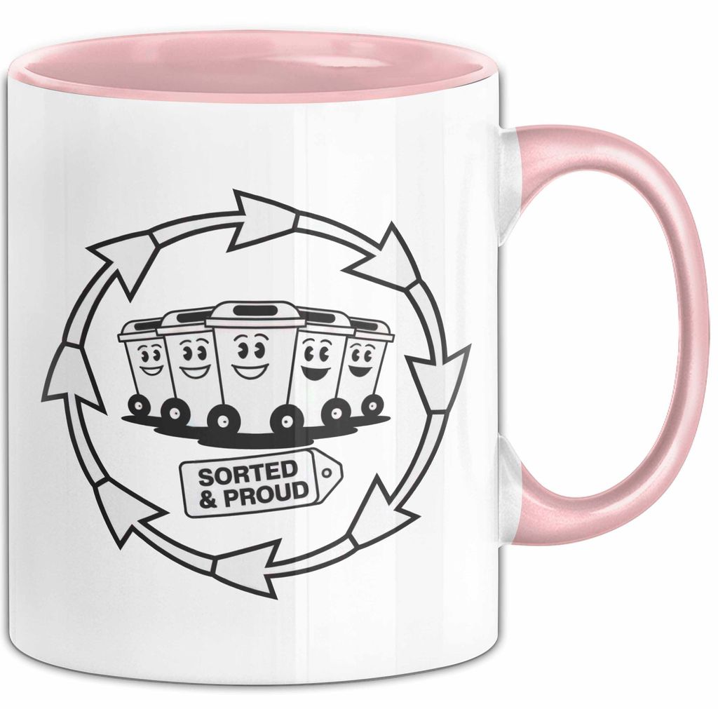 Recycling Fan Tasse Geschenk Lustige Geschenkidee Spruch Für Umwelt Recycler (Rosa)