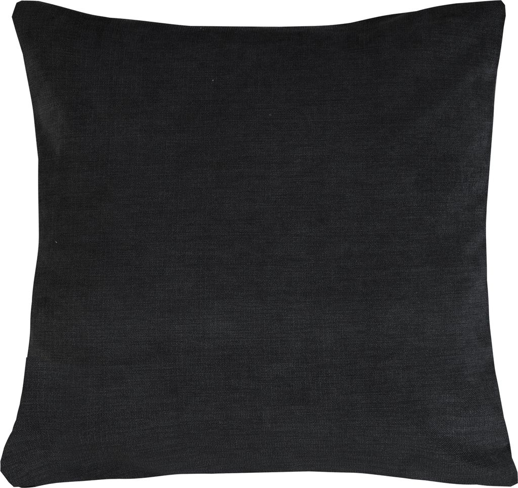 Kissenhülle - 40 x 40 cm - Schwarz - Microvelours - mit Reißverschluss