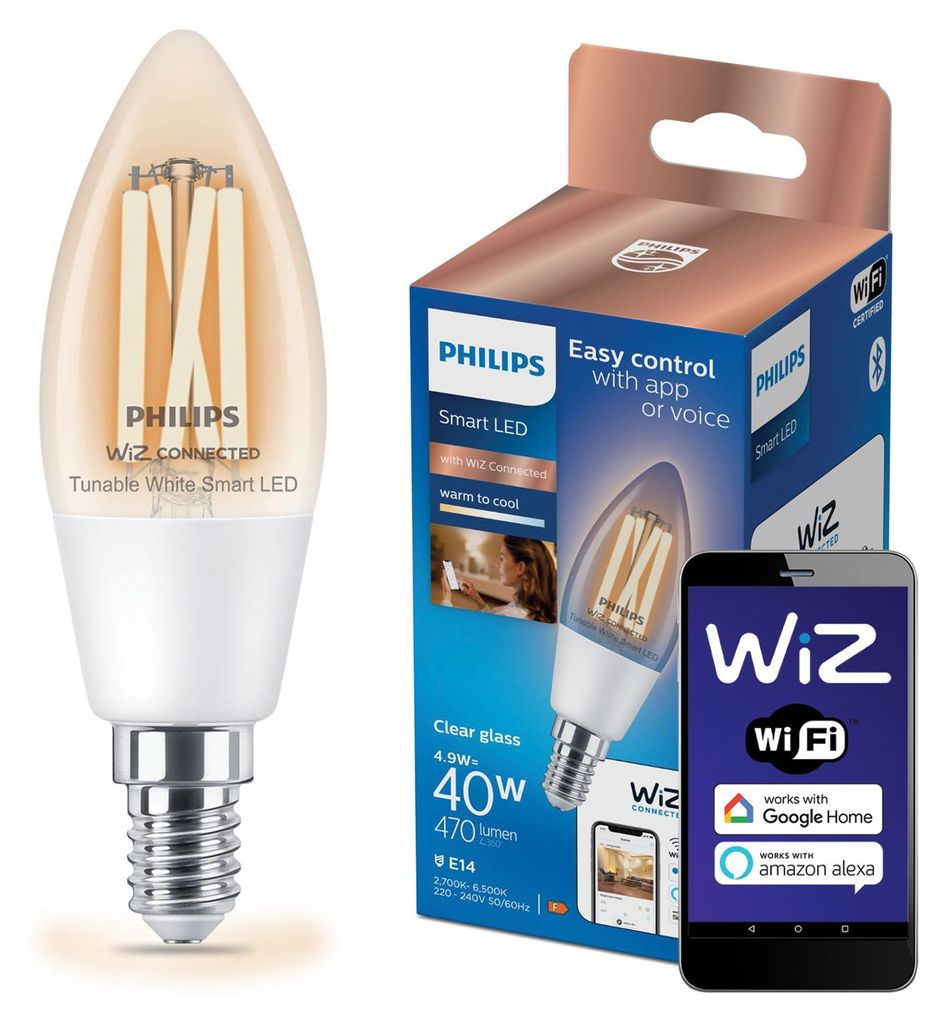 Philips Przezroczysta żarówka w kształcie świeczki z Zdjęcie produktu 