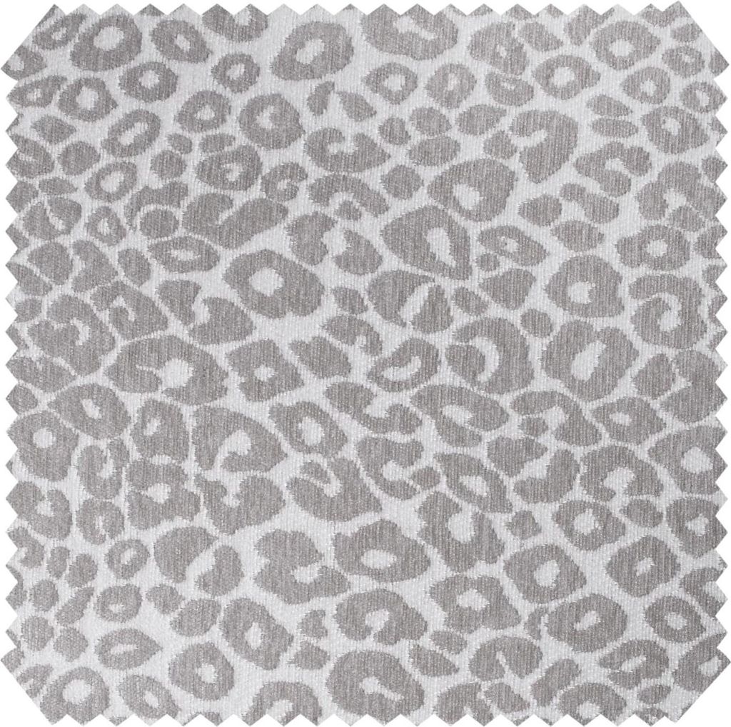 novely LEO Jacquard-Möbelstoff im Leopardenmuster – Chenille, Meterware 1 lfm - Farbe: 208 Graubeige-Creme