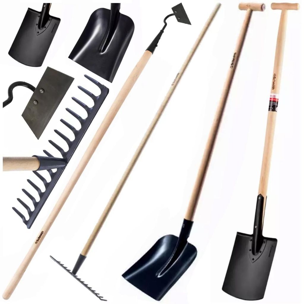 Gartenwerkzeug Set Spaten Schaufel Rechen 4-teilig Set Produktbild 