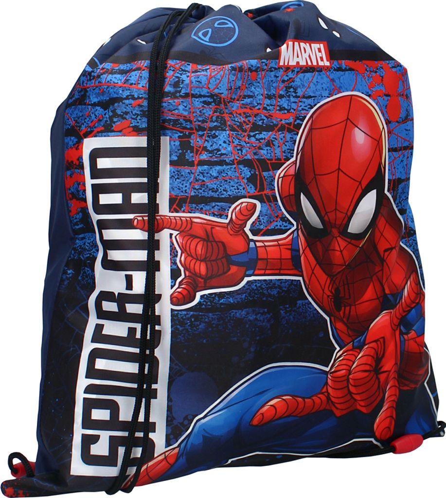 Borsa da ginnastica Spiderman 44x36 cm con coulisse e Immagine del prodotto 
