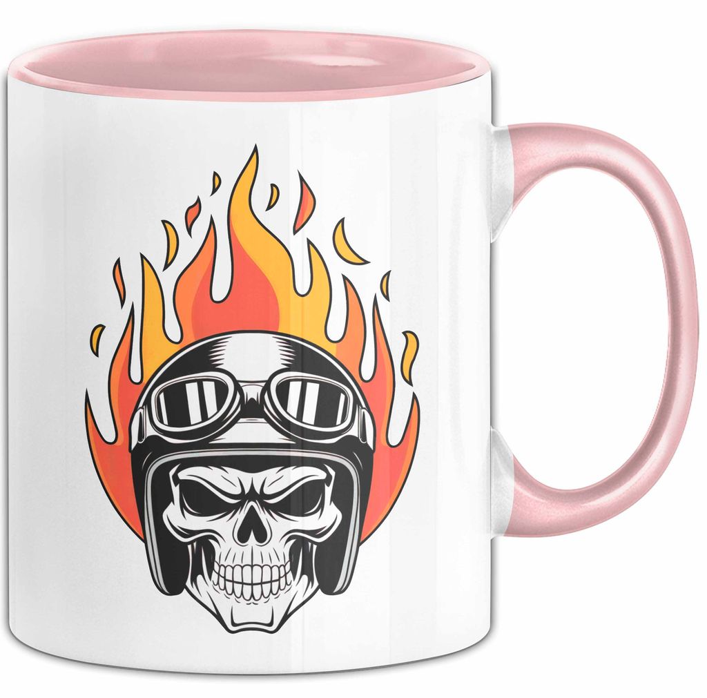 Motorradfahrer Tasse Geschenkidee Biker Lustiger Spruch Geschenkidee Lustig (Rosa)