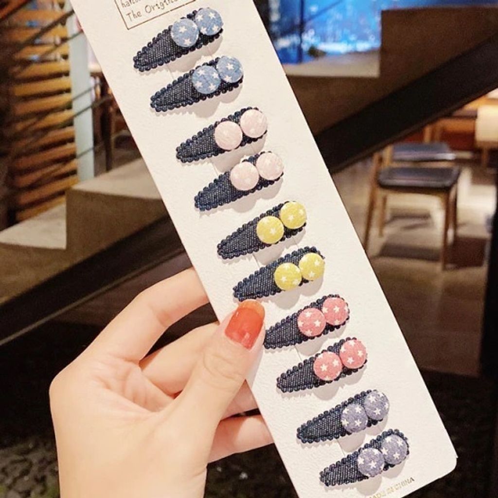 Bunte Kinder Haarspangen Set - 10 Stück für Mädchen KP7481