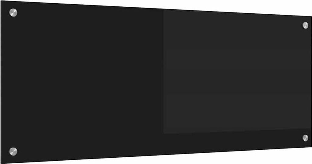 vidaXL Alzatina da cucina nera 100 x 40 cm Vetro temperato Immagine del prodotto 