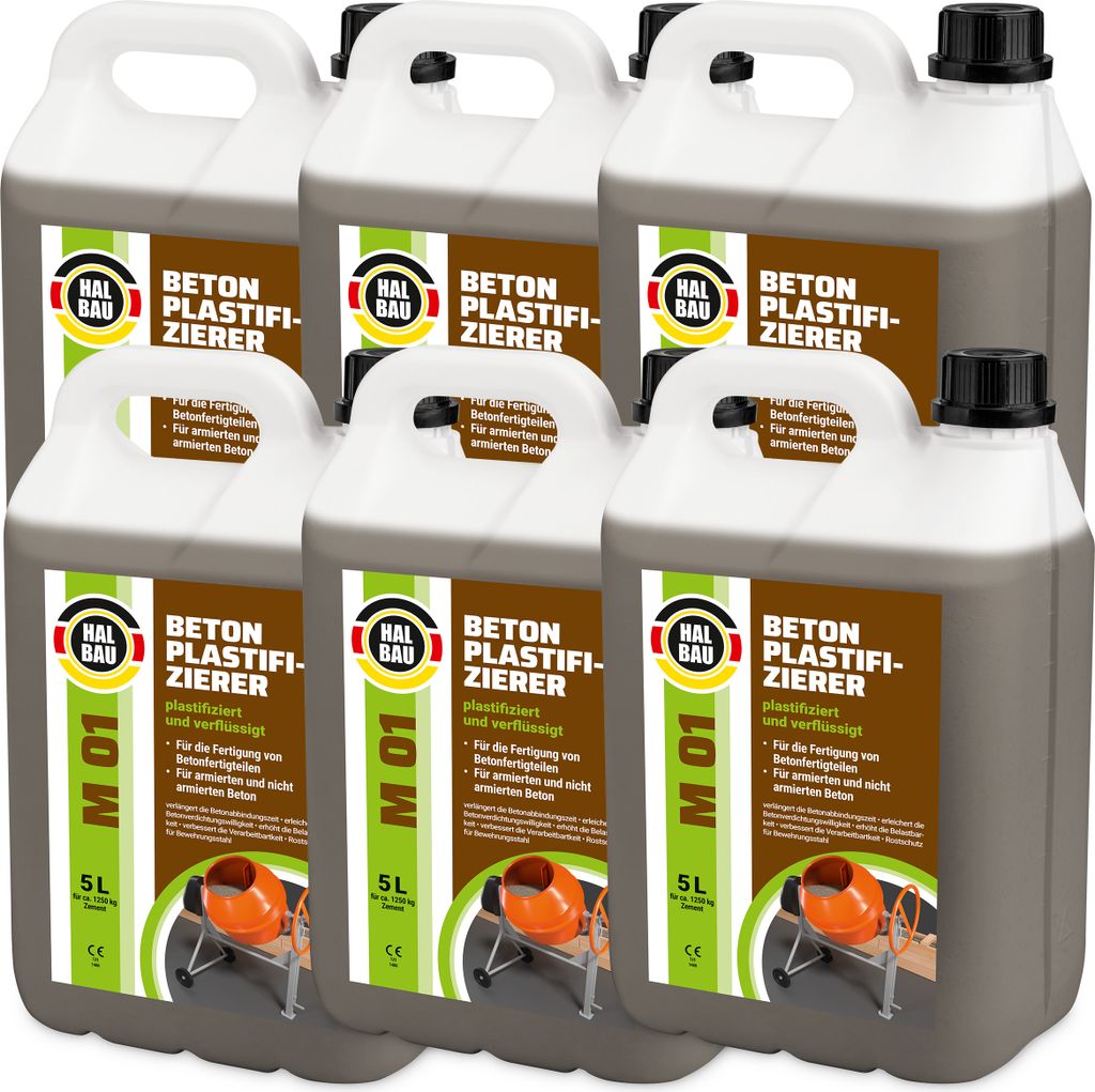 Betonverflüssiger 30L Plastifizierer Betonzusatzmittel Verzögerer Rostschutz für Bewehrungsstahl M01