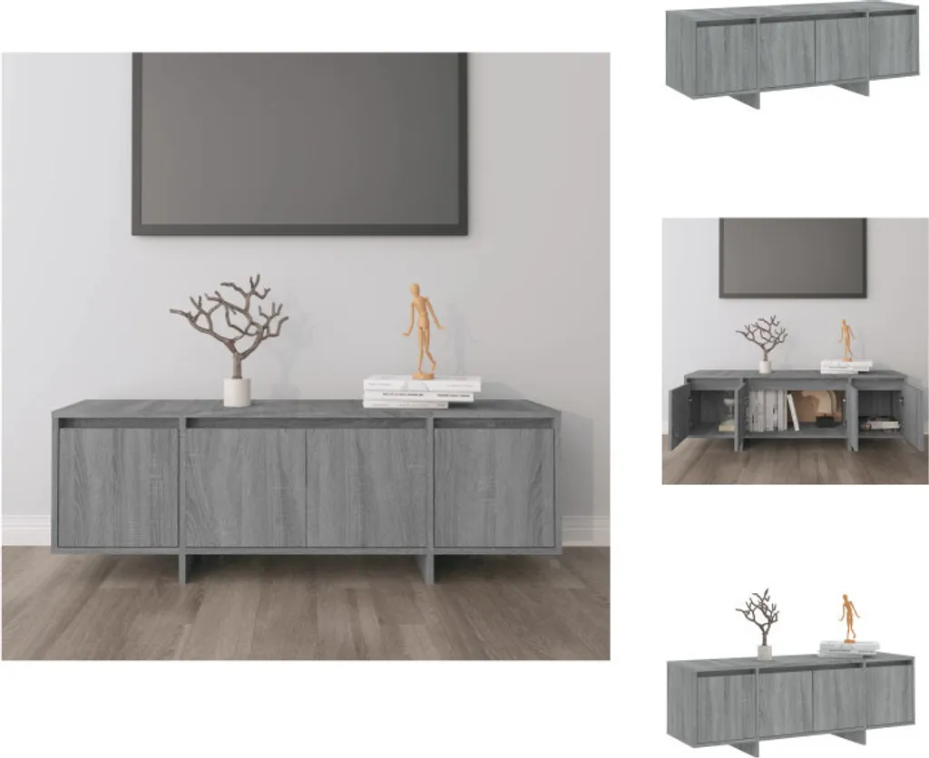 Mobile TV vidaXL Rovere Sonoma Grigio 120cm - Offerta Arredo Soggiorno