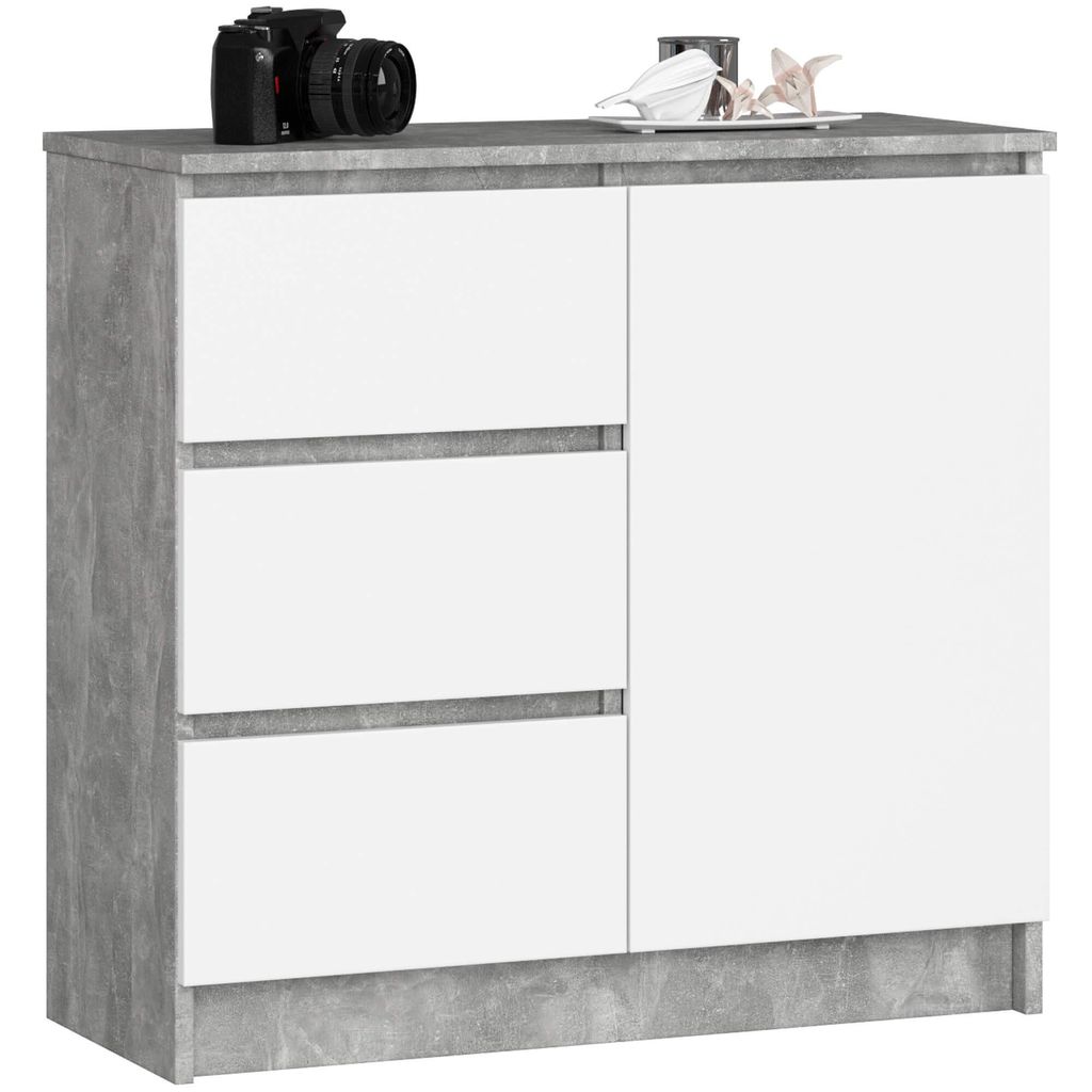 Kommode Jerry mit 3 Schubladen Schrank mit 2 Einlegeböden Produktbild 