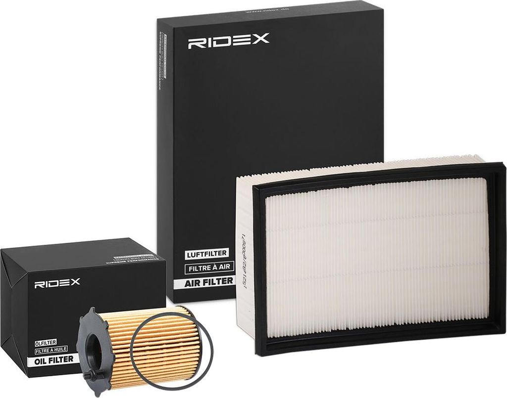 RIDEX Filterset Inspektionspaket Filtersatz für VW POLO (9N) für OPEL INSIGNIA Stufenheck für BMW 3 Limousine (E46) 2 Gran Tourer (F46) für REN...