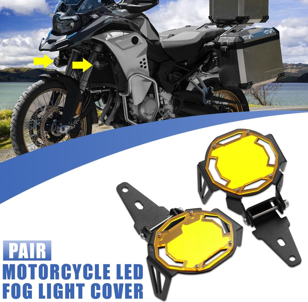 Paar Motorrad Nebelscheinwerfer Schutz OEM Nebellicht Nebellampe Gelb für BMW R1200 F800R1250 F850 /GS