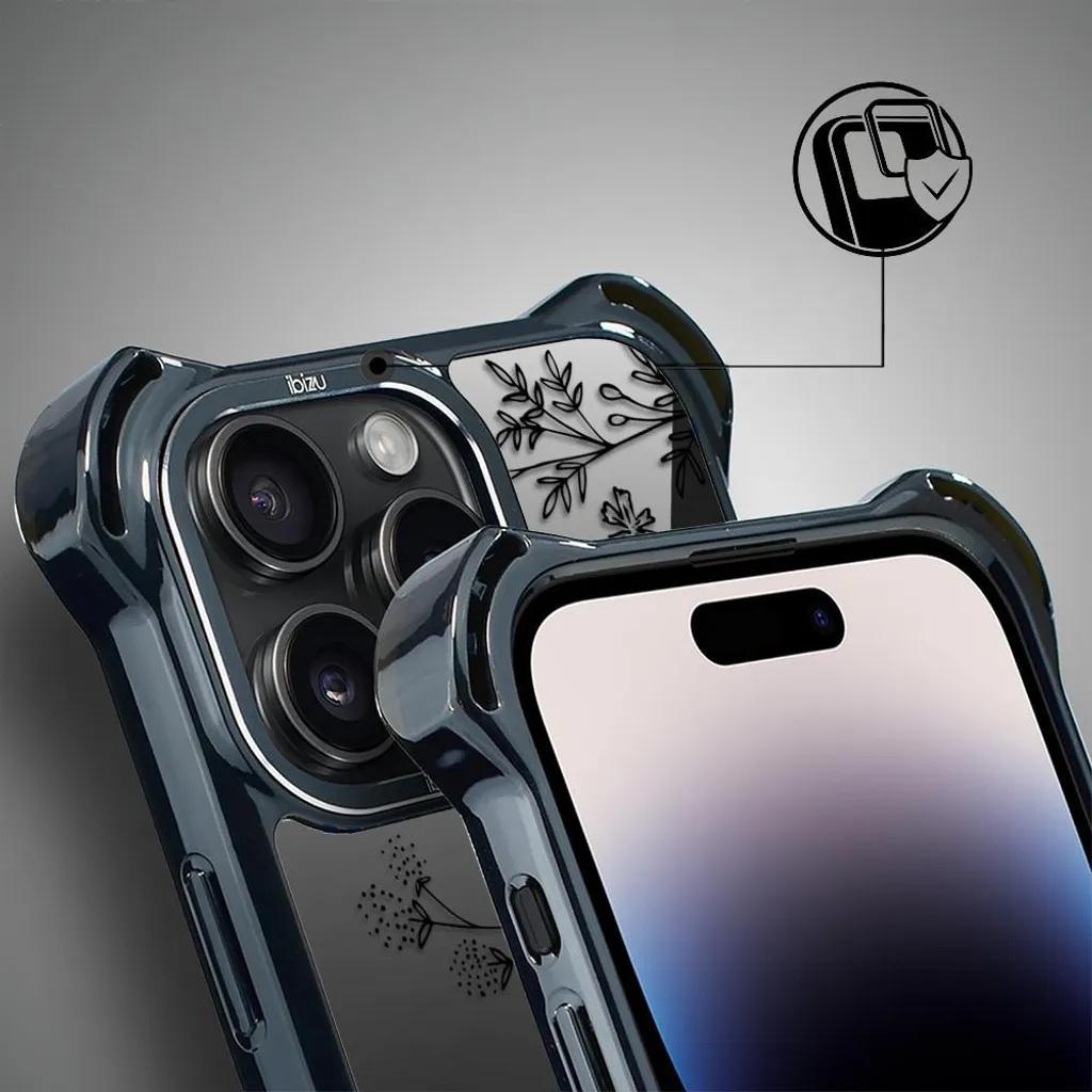 Housse iPhone 14 Pro Max IBIZU DropGuard Ultra MagSafe Midnight Flowers