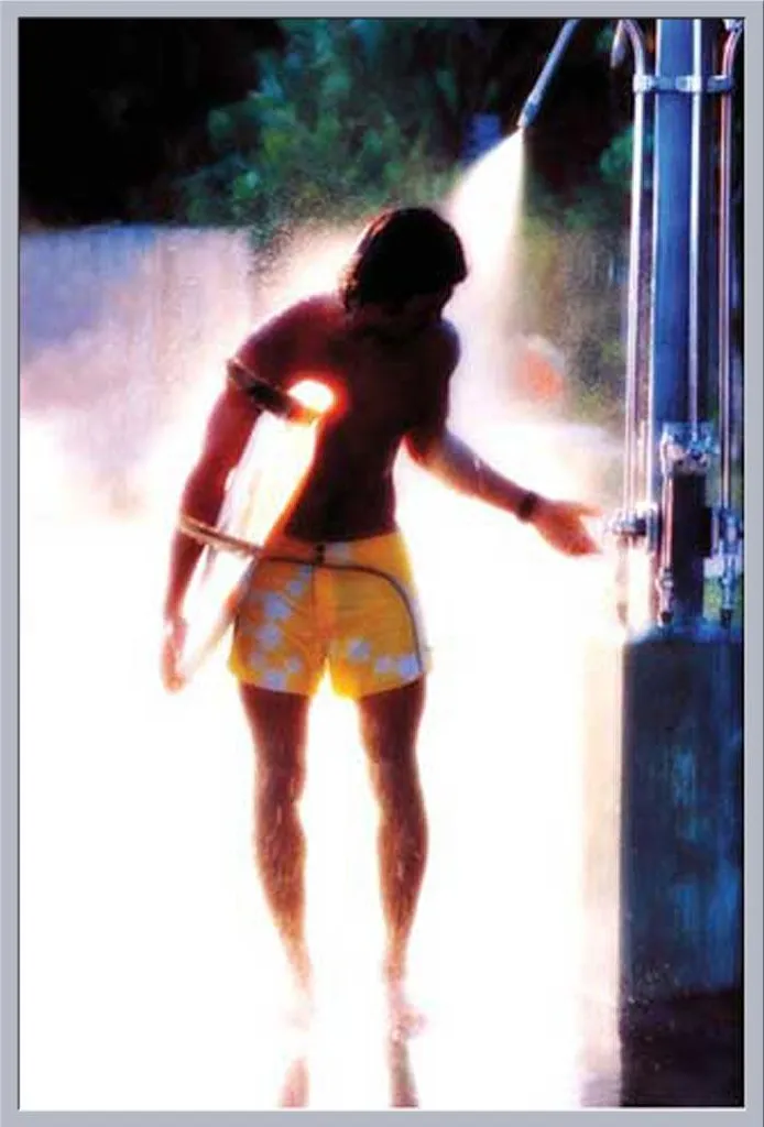 Affiche Surf Hawaii sous cadre argent Shinsuke vitre acrylique incassable