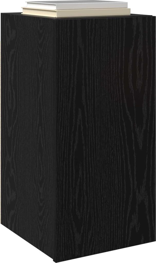Wand-TV-Schrank Schwarz Eichen-Optik 30,5 x 30 x 60 cm