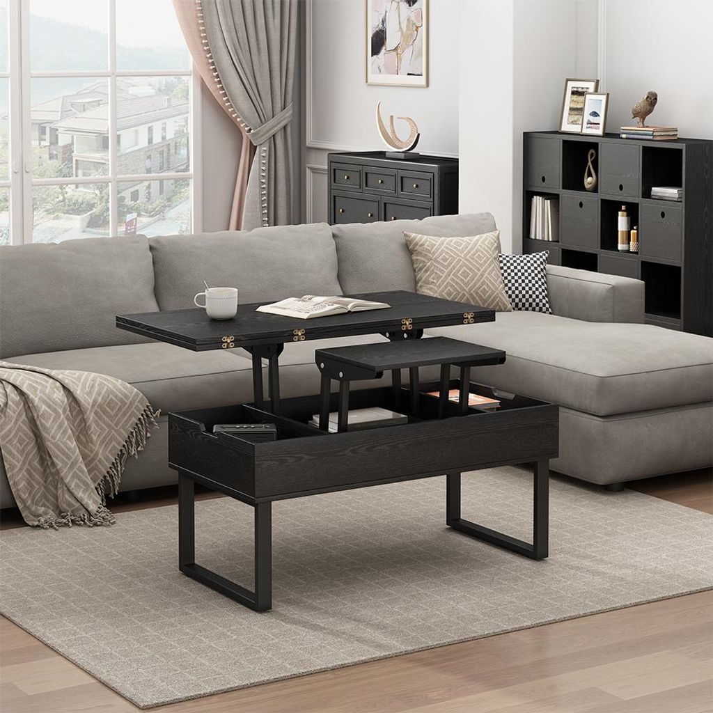 Konferenční stůl Vicco Lifty Černá 100 x 50 cm s funkcí Obrázek produktu 