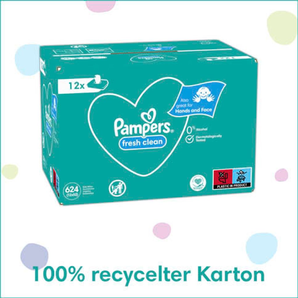Pampers Fresh Clean Chusteczki nawilżane dla niemowląt Zdjęcie produktu