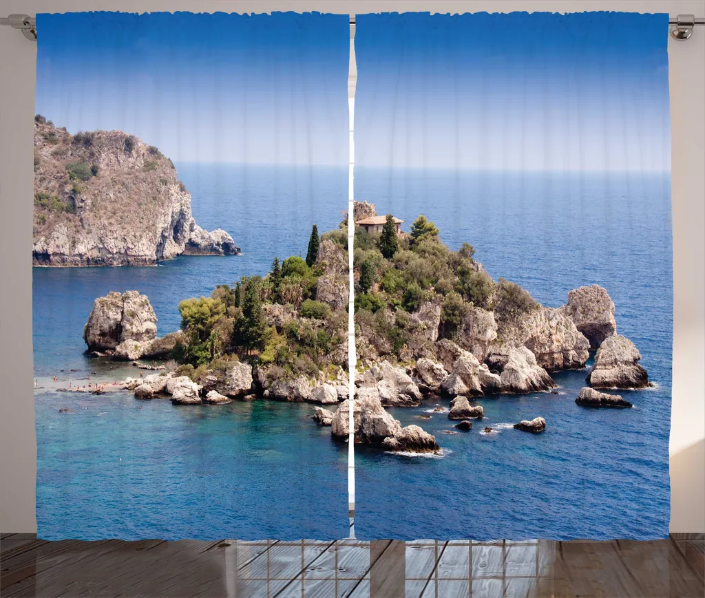Rideau à fronces multicolore Taormina en tissu haute qualité 280x225cm