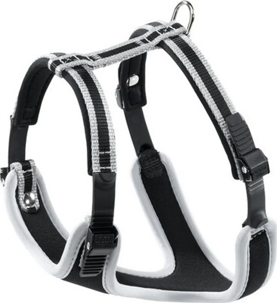 Harnais de Balade Confortable Ergocomfort Linear Gris-Noir pour Chien M