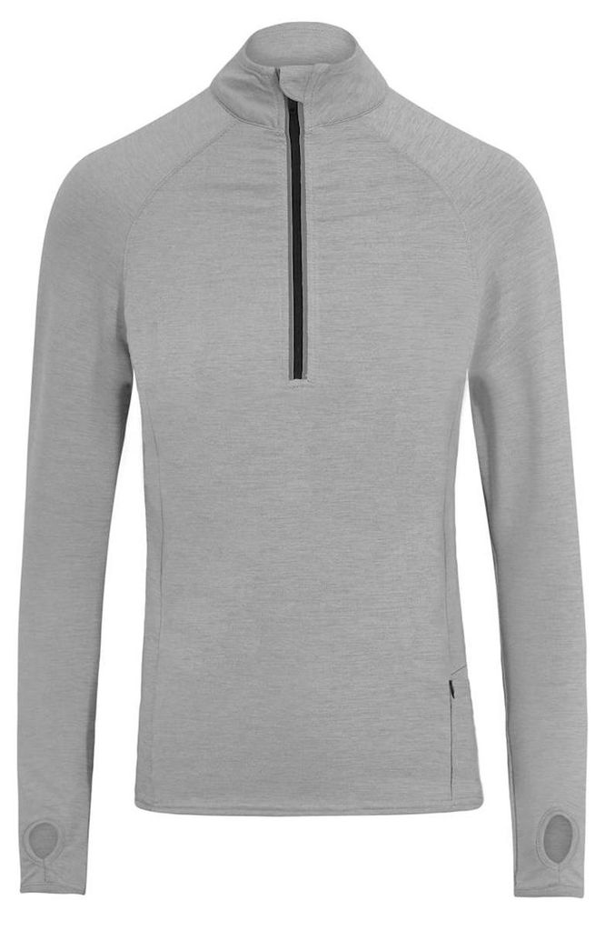 Just Cool - Oberteil mit halbem Reißverschluss für Herren LT5468 (XXL) (Silbergrau)