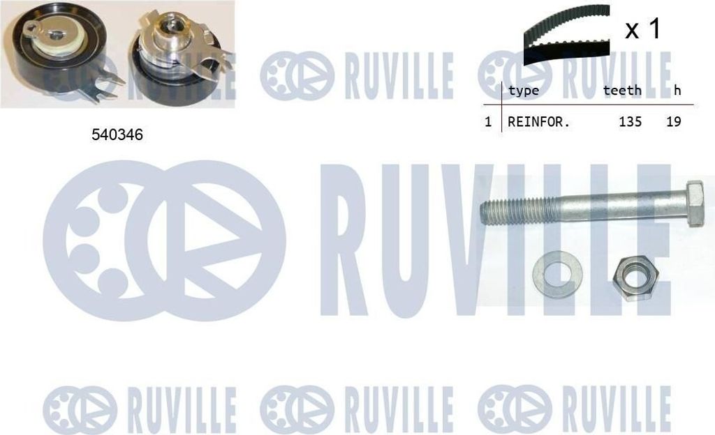 RUVILLE 56111 Spannrolle Zahnriemen Ø60,00mm für HONDA CIVIC VI Hatchback (EJ, EK) für MG MG ZR für ROVER 25 Schrägheck (RF)