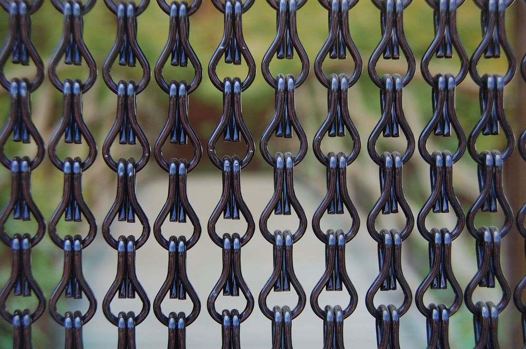 La Tenda ALUSAX 2 Kettenvorhang schwarz,Maße:90 x 210 cm