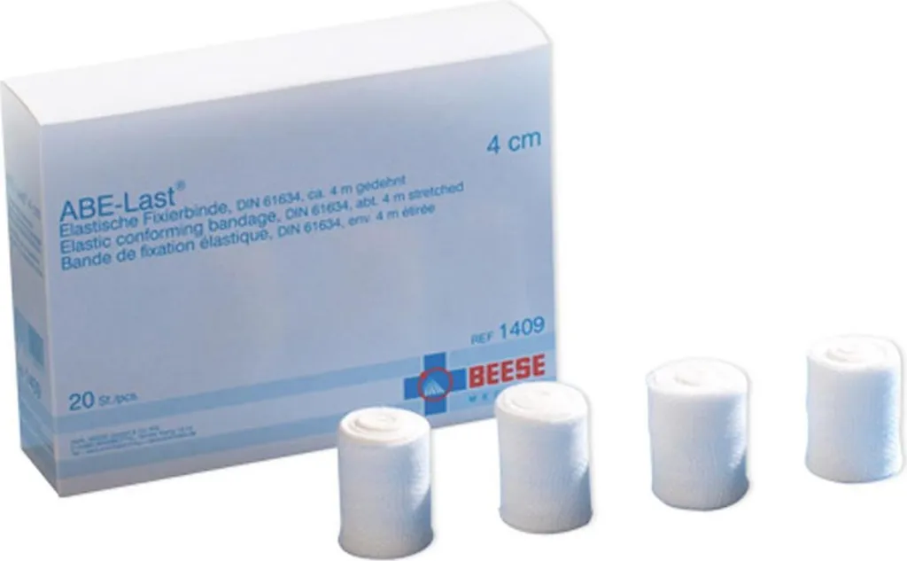 Bande de fixation élastique Beese Medical ABE-Last - 10 cm x 4 m Blanc