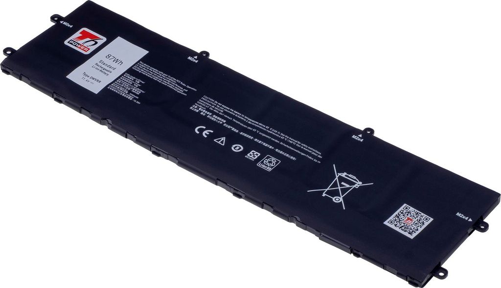 T6 Power Akku für Dell Inspiron 7620 2in1, Li-Poly, 11,4 V, 7630 mAh (87 Wh), schwarz
