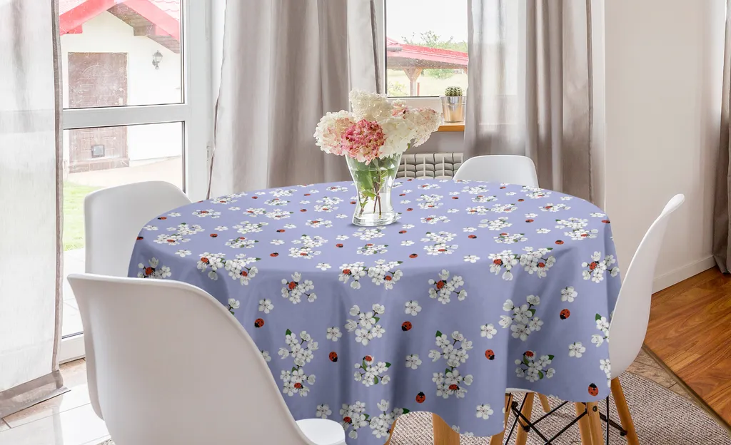 Tovaglia Circolare ABAKUHAUS Fiori di Ciliegio 150cm - Design Moderno