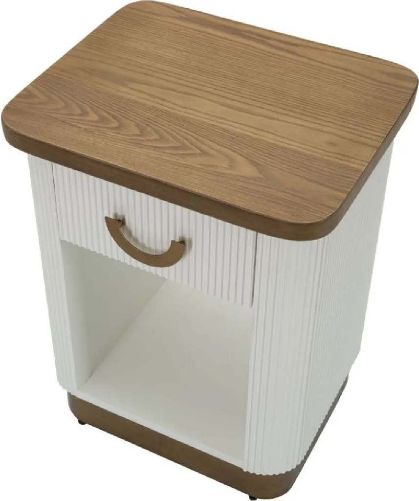 Table de chevet bicolore Tolosa Mauro Ferretti pour chambre parentale - 4