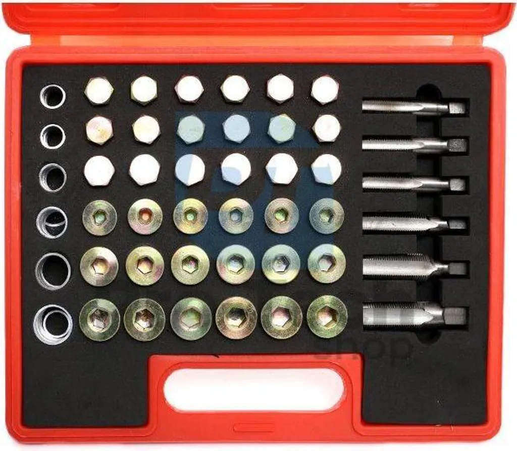 Coffret de réparation filetage bouchon de vidange d'huile voiture 114 pcs - 5