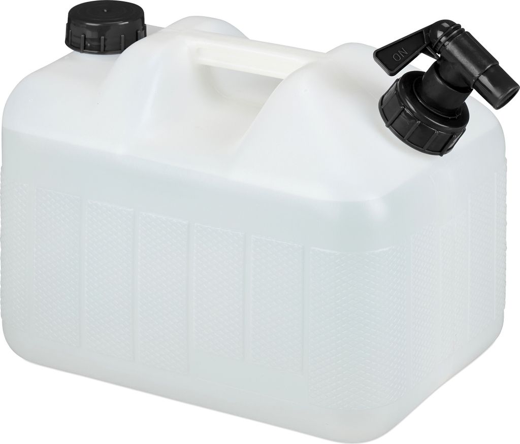 Relaxdays Wasserkanister mit Hahn, 10 Liter, Kunststoff Produktbild 