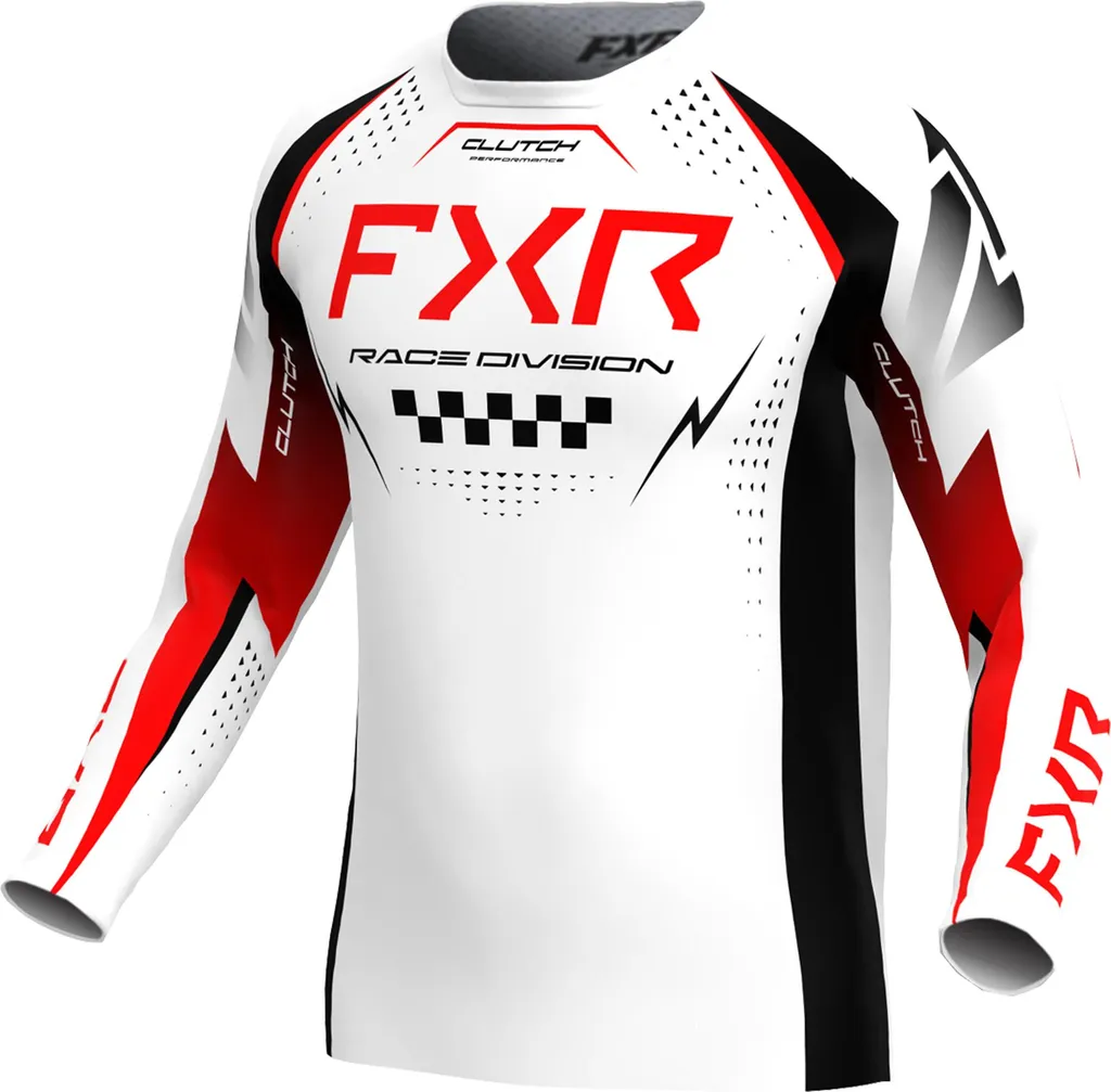 Maglia MX FXR Clutch Pro Bianco Rosso Nero XS | Performance Cross