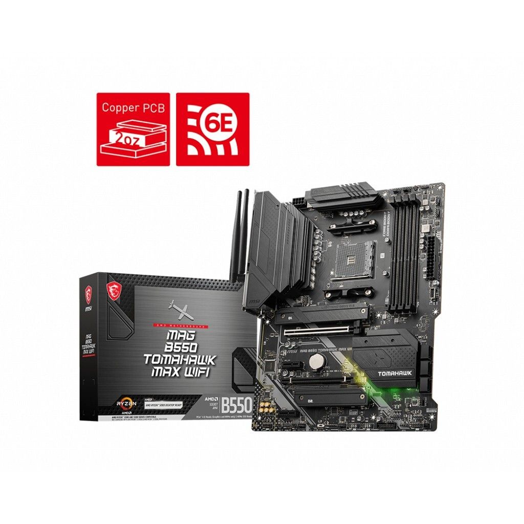 Msi Mag B550 Tomahawk Max Wifi       (B550,Am4,Atx,Ddr4) Image du produit 