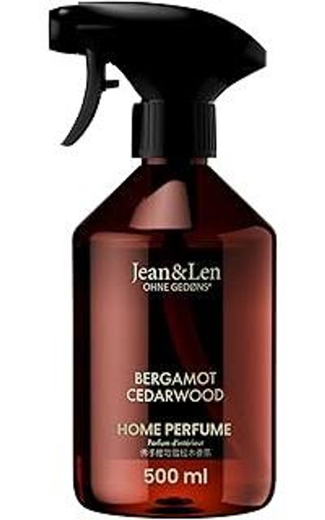 Jean & Len Home Perfume Bergamot & Cedarwood, Raumduft mit spritzig-herber Duftnote, erfrischt mit nur einem Sprühstoß, Raumspray im minimalistis...