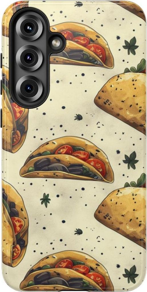 Lebhaftes Taco-Muster mit Kräutern – Hülle Kompatibel mit Samsung Galaxy S25 Plus