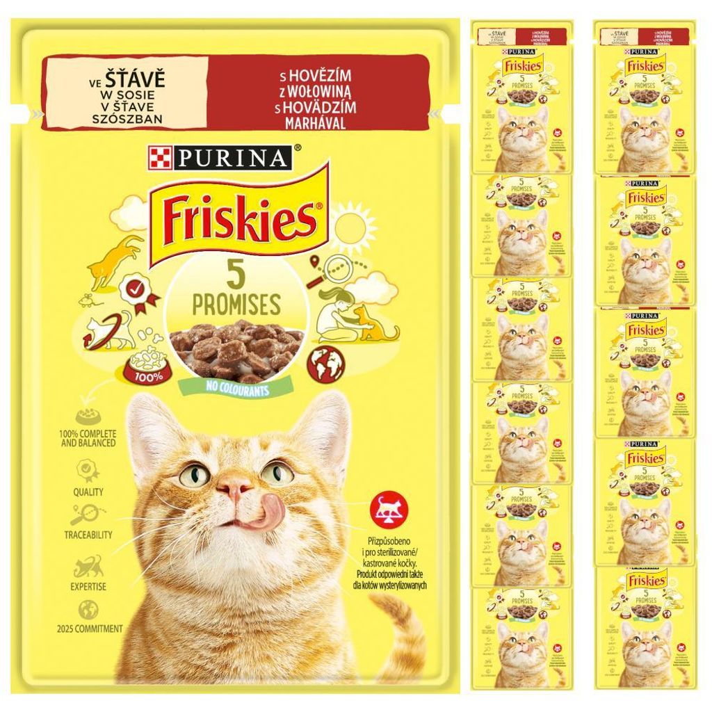 Purina Friskies Rindfleisch 12x85g Nassfutter für Katzen in Produktbild 