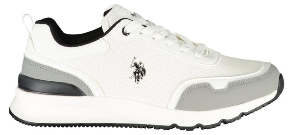 Weißer Herren-Sneaker mit Kontrastdetails und Logo-Aufdruck