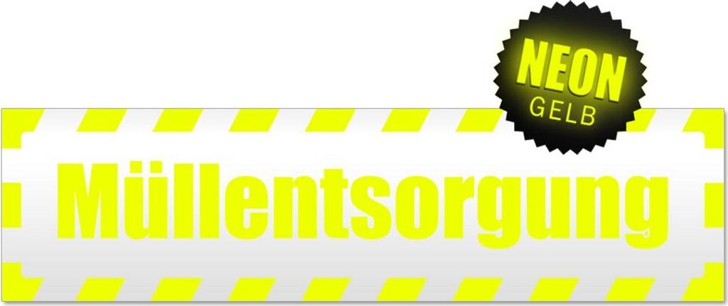 Müllentsorgung gestreift Magnetschild Schild magnetisch