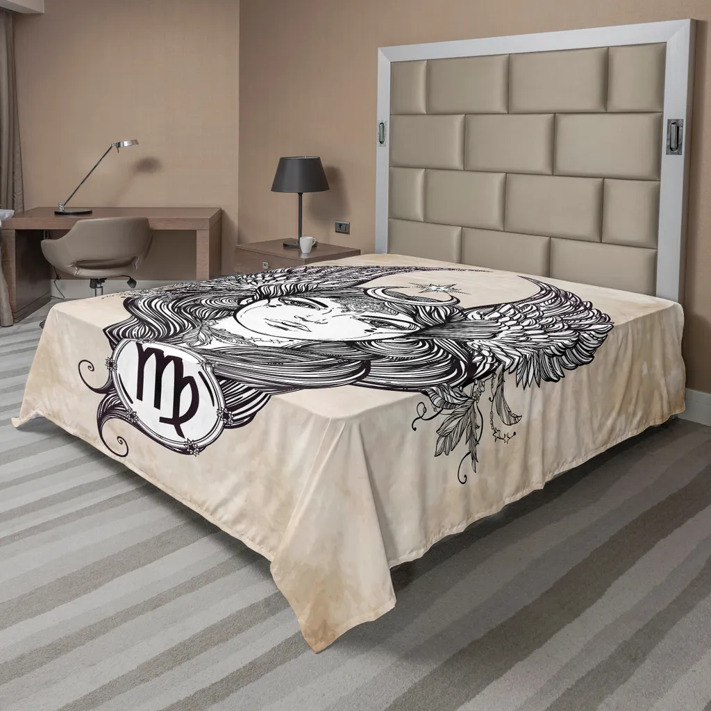 Lenzuolo Zodiaco ABAKUHAUS 244x205 cm | Microfibra Morbida Design Spirituale