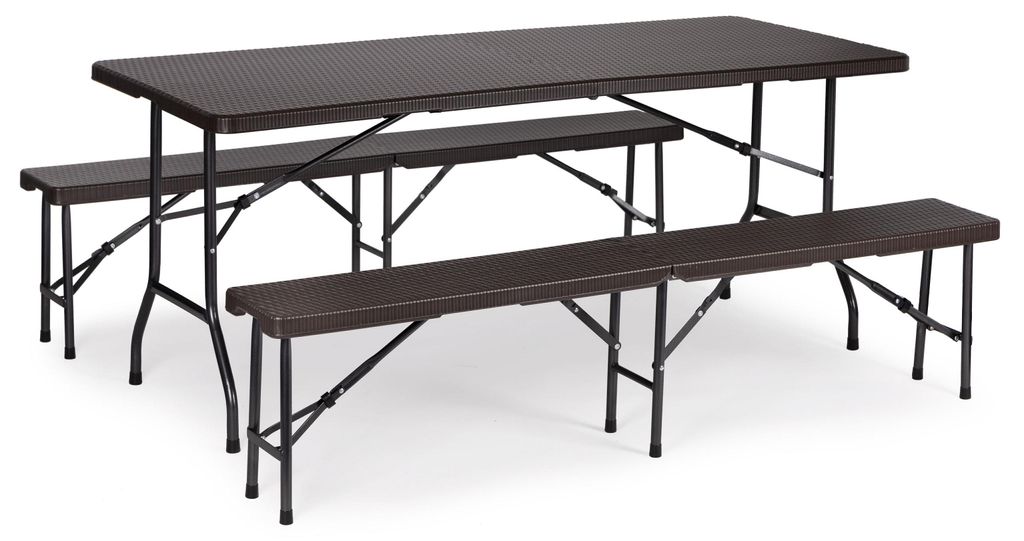 MultiGarden Skládací cateringová sada Ratan, stůl 180 cm + Obrázek produktu 