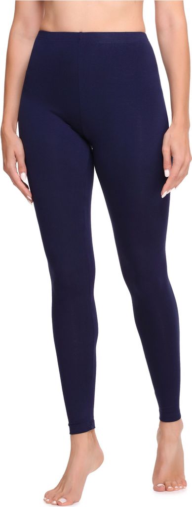 Ladeheid Damen Lange Leggings aus Viskose LA40-201(Marineblau, 38)