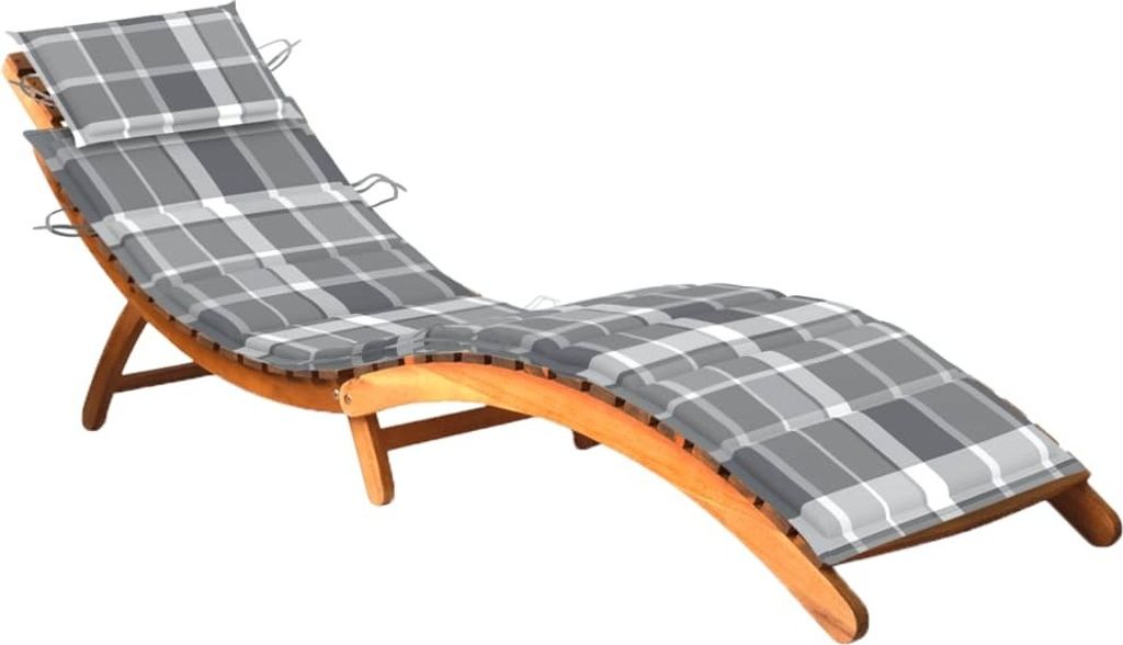 Maison Exclusive - Sonnenliege mit Auflage Akazie Massivholz