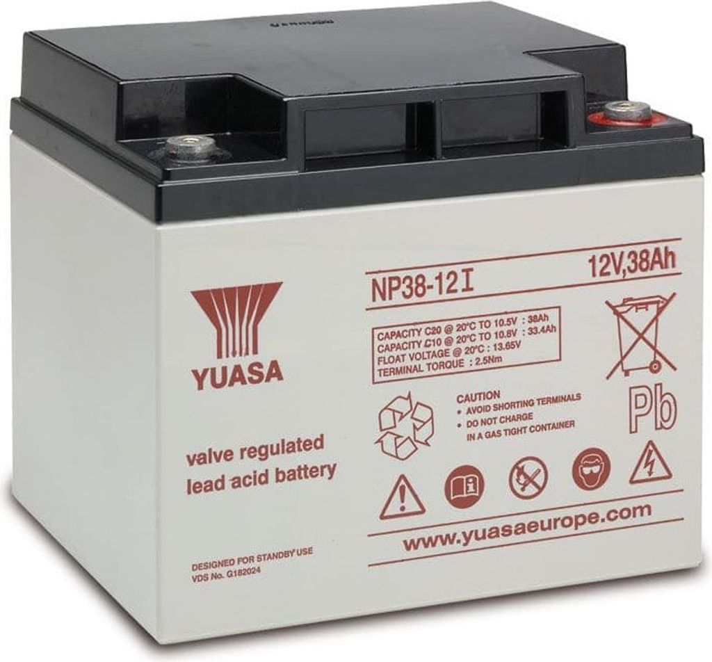 YUASA Blei-Akkumulator NP38-12I, 12 V-/38 Ah