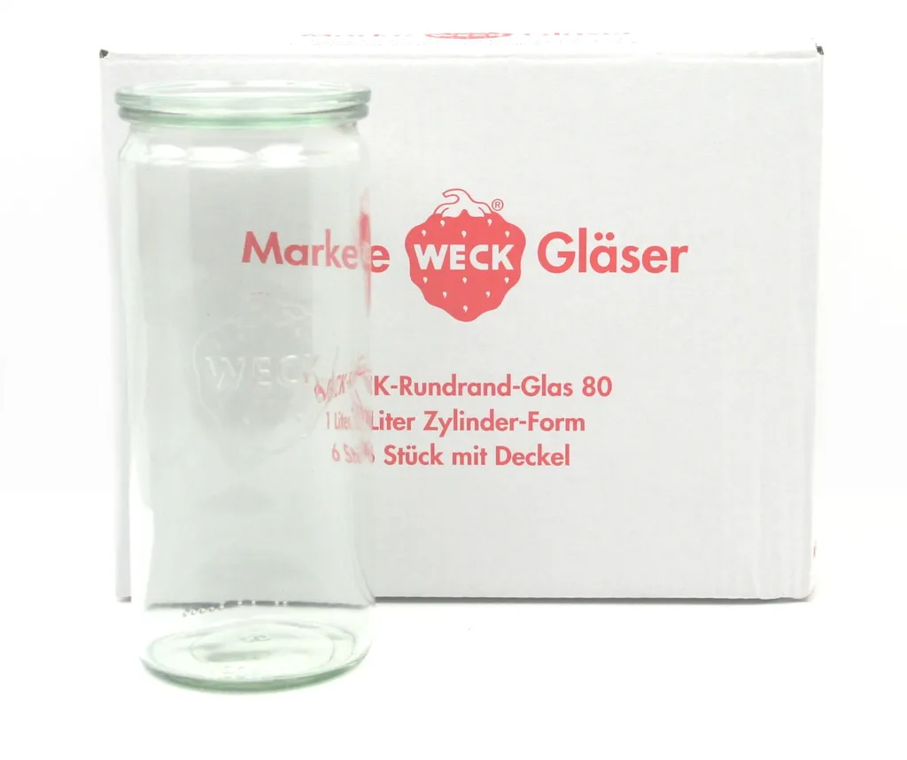 Pack de 6 verres WECK 1040ml cylindriques pour vos conserves de saison - 10