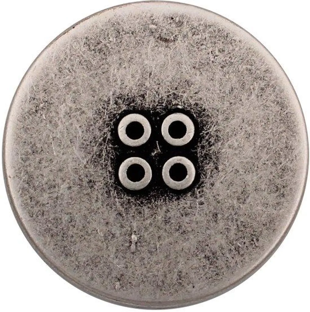 Grands boutons de couture métalliques argentés 30 mm style industriel