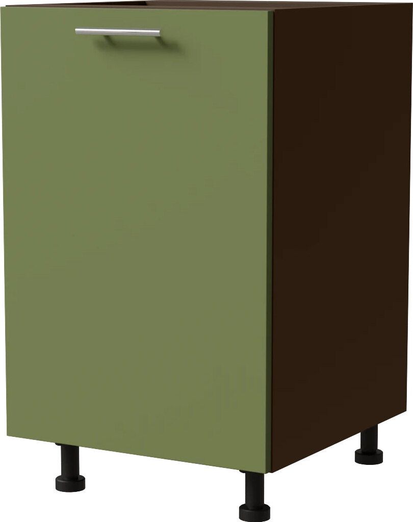 Küchenunterschrank BRERRA 50x82cm lackiert Farbe wählbar BR-D1D/50,RAL 6025 farngrün Matt,lava