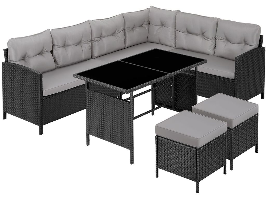 tectake® Ratanový lounge Barletta pro 6 až 8 osob, odolný Obrázek produktu 