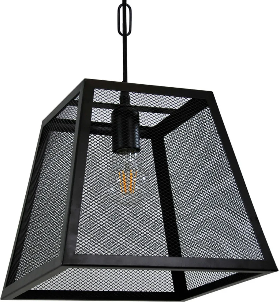 Suspension MADERA Métal Noir : Solution Éclairage Design Haut Plafond