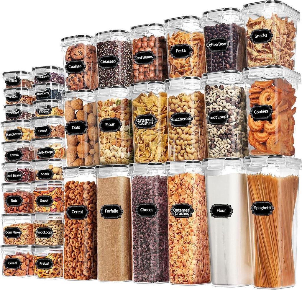 Skroam 36-teiliges Kunststoffbehälter Set - Vorratsdosen Produktbild 