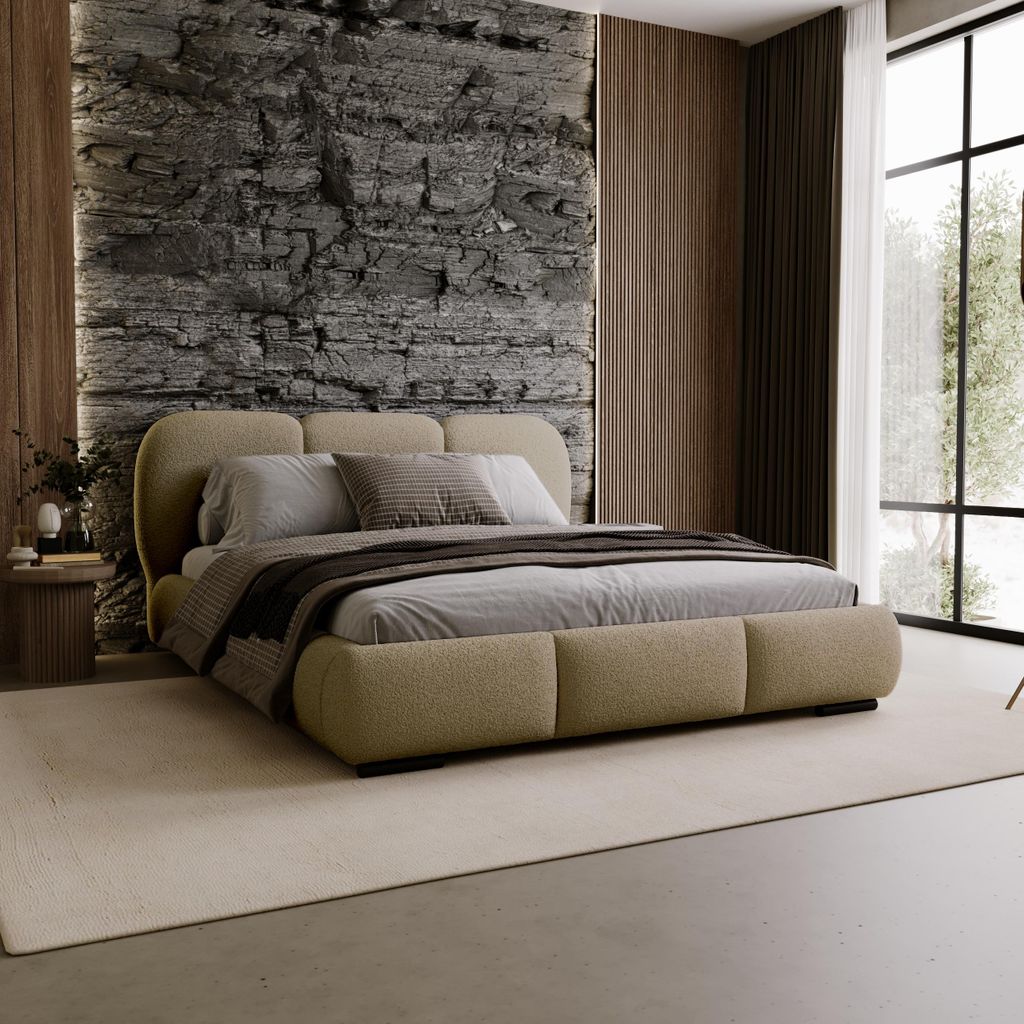 FurMeb24 Polsterbett OLIVIO - 160 x 200 cm - ohne Matratze - Stoff Quelle 18